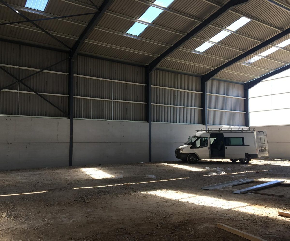 Grain store — structural steel project by Loughryan Engineering